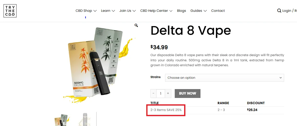 Trythecbd discount offer